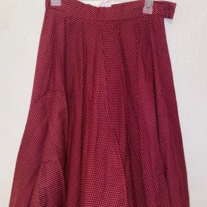 Maroon Polka Dot Skirt